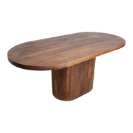 Bullnose langwerpige eettafel mangohout 180, 200 of 240 cm