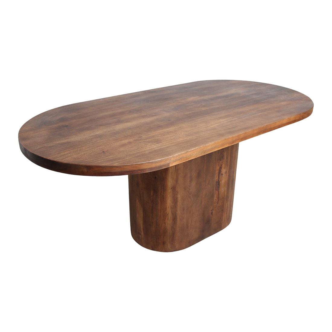 Bullnose langwerpige eettafel mangohout 180, 200 of 240 cm