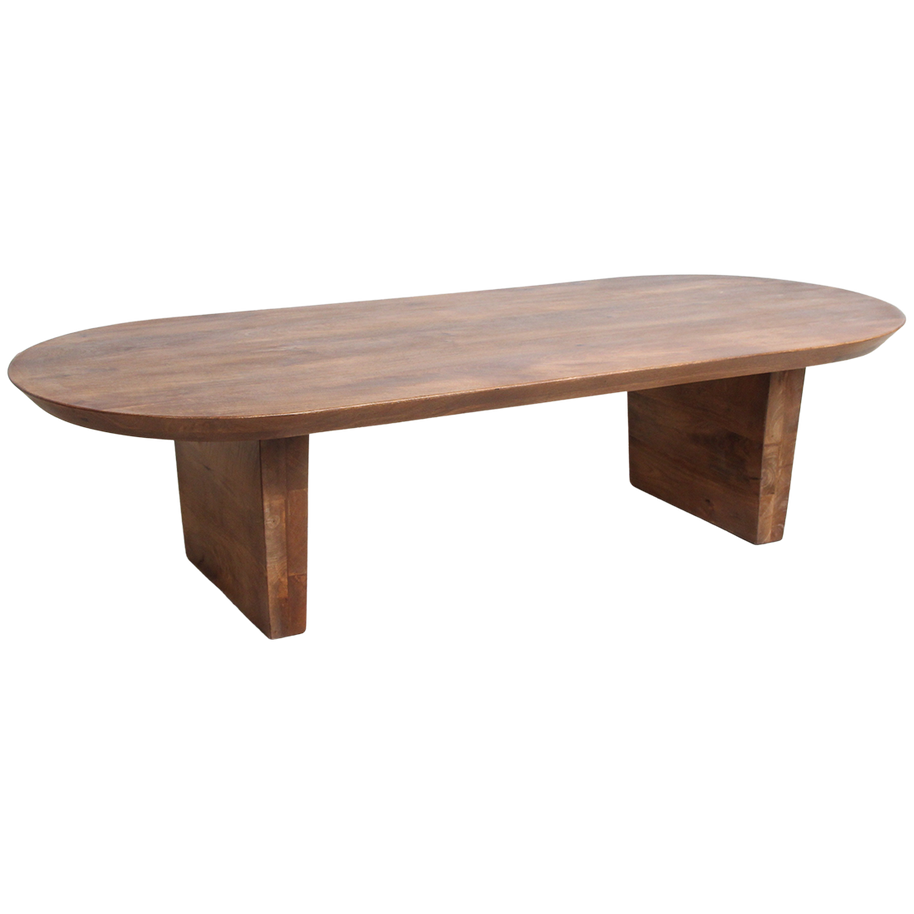 Bullnose salontafel bruin mangohout 