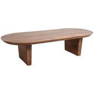 Bullnose salontafel bruin mangohout 
