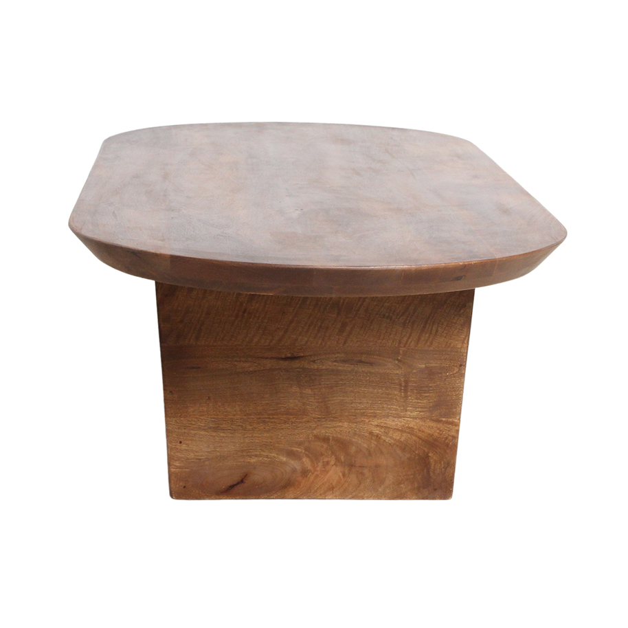 Bullnose salontafel bruin mangohout 