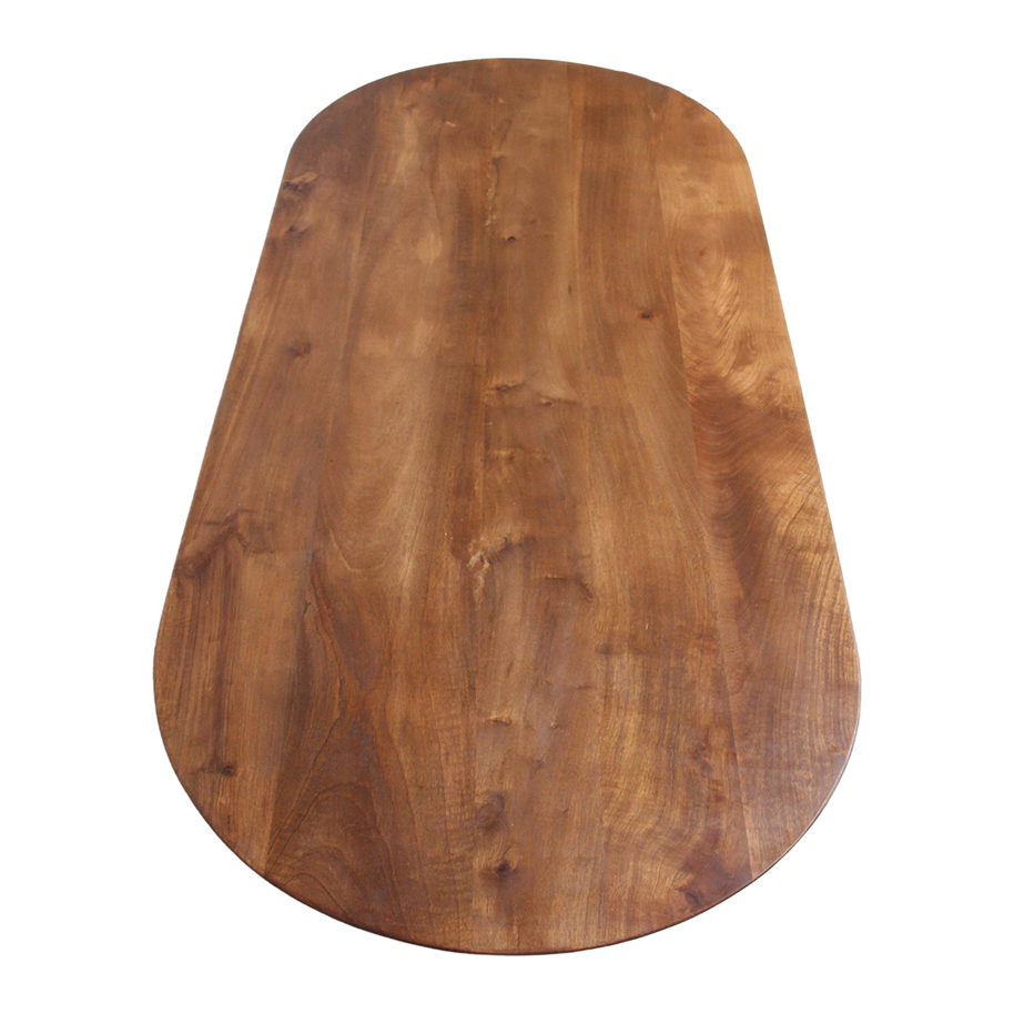 Bullnose salontafel bruin mangohout 