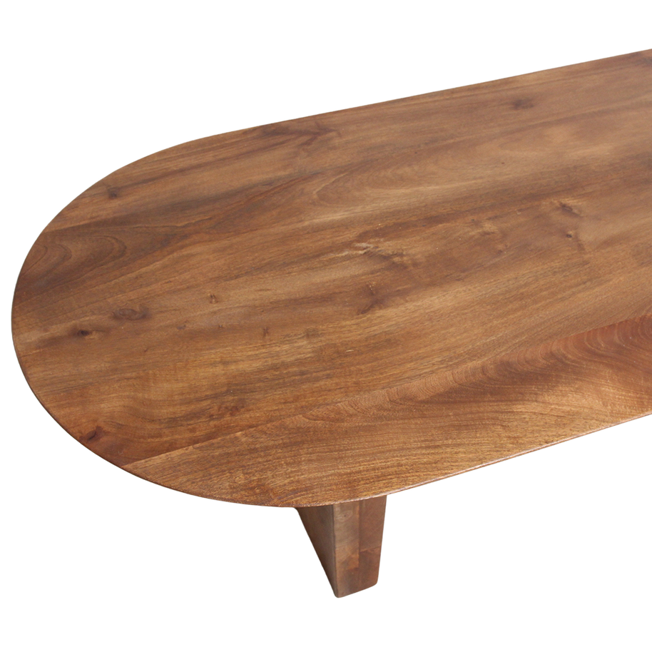 Bullnose salontafel bruin mangohout 