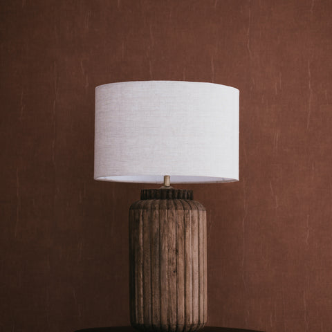 Tafellamp mangohout bruin LAMPEDUSA