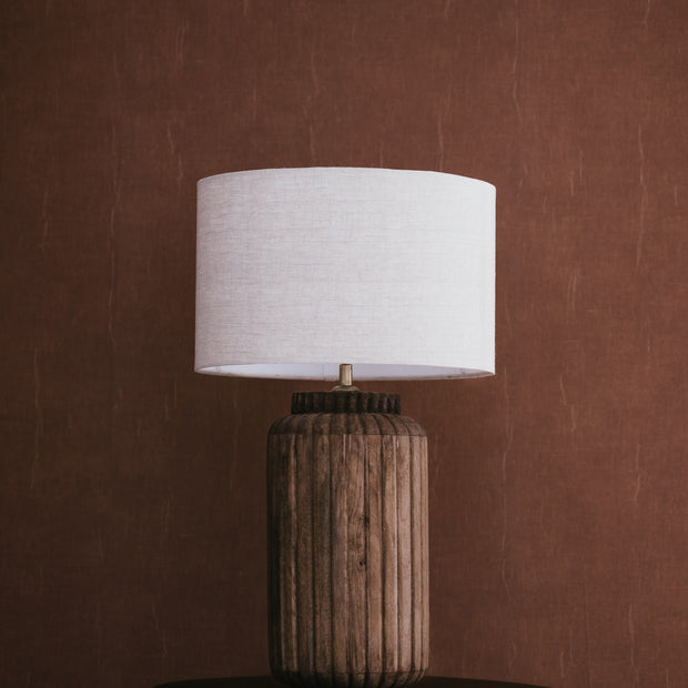 Tafellamp mangohout bruin LAMPEDUSA