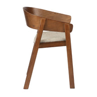 Set van 2 Japandi fauteuils met houten frame