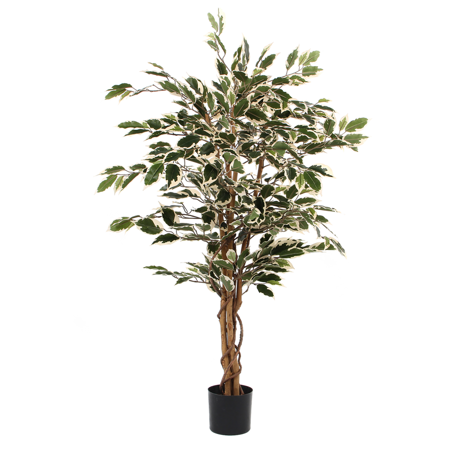 Ficus Kunstplant Groen Bont - H110 x Ø70 cm 