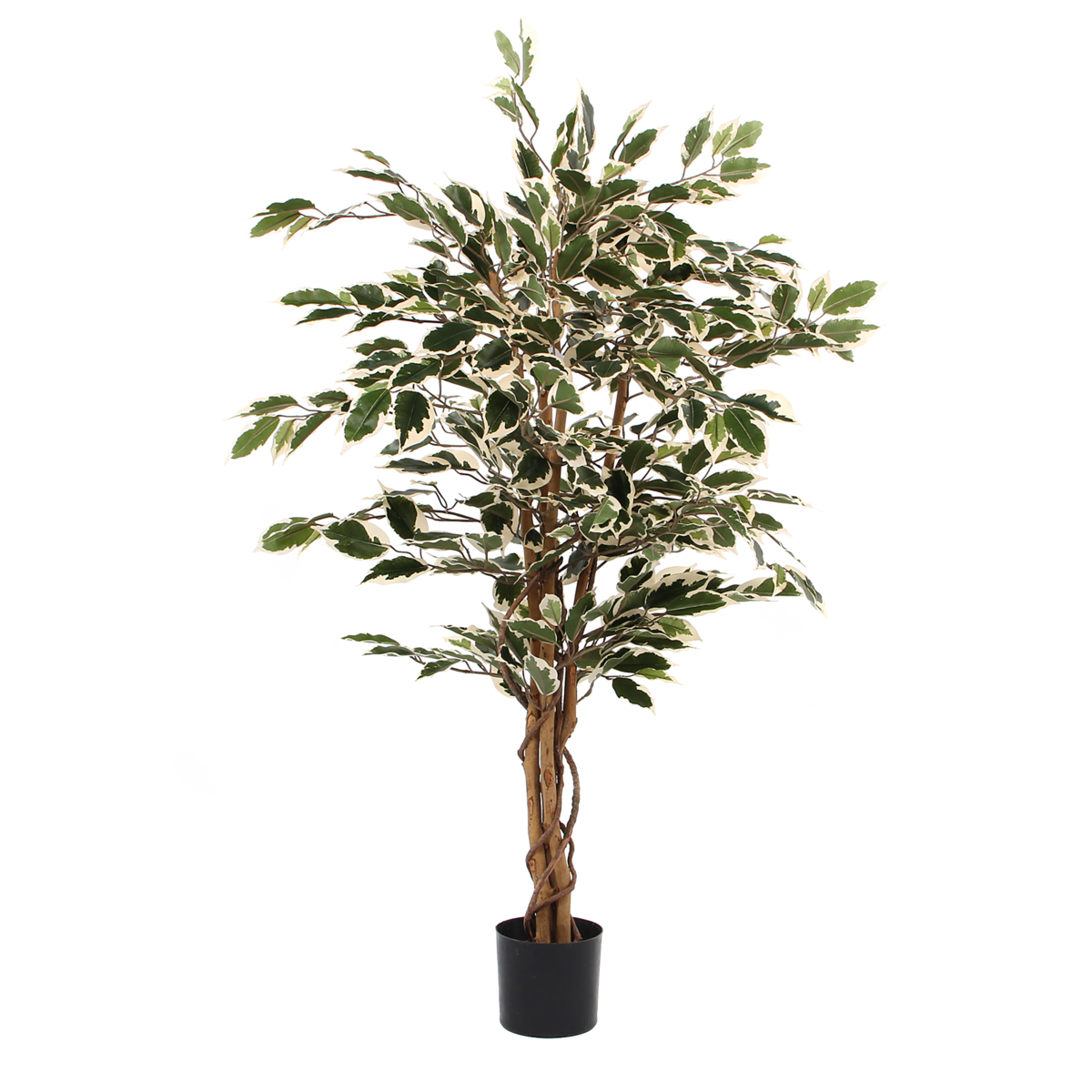 Ficus Kunstplant Groen Bont - H110 x Ø70 cm 