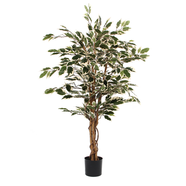 Ficus Kunstplant Groen Bont - H110 x Ø70 cm 