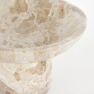 Finnos Schaal op voet Marmer - Beige