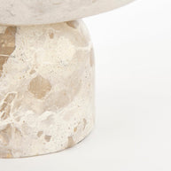 Finnos Schaal op voet Marmer - Beige