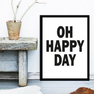 Moderne zwart-witte lijstfoto in houten frame – stijlvolle wanddecoratie van Queence.