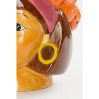 Funny Bloempot - L20 x B20 x H22 cm - Dolomiet - Oranje