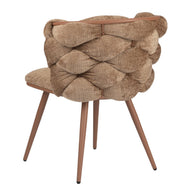 Gevlochten rockstoel karamel bruin (set van 2)