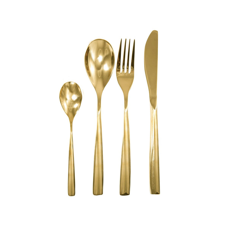 Gouden bestekset 24 stuks 