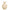 Gyge Vaas - L26 x B22 x H31 cm - Metaal - Off-white