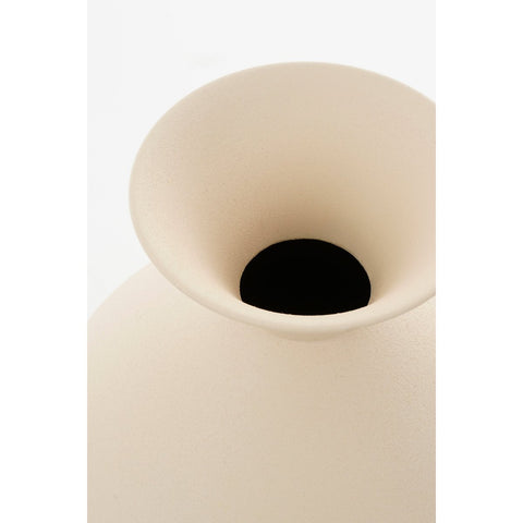 Gyge Vaas - L26 x B22 x H31 cm - Metaal - Off-white