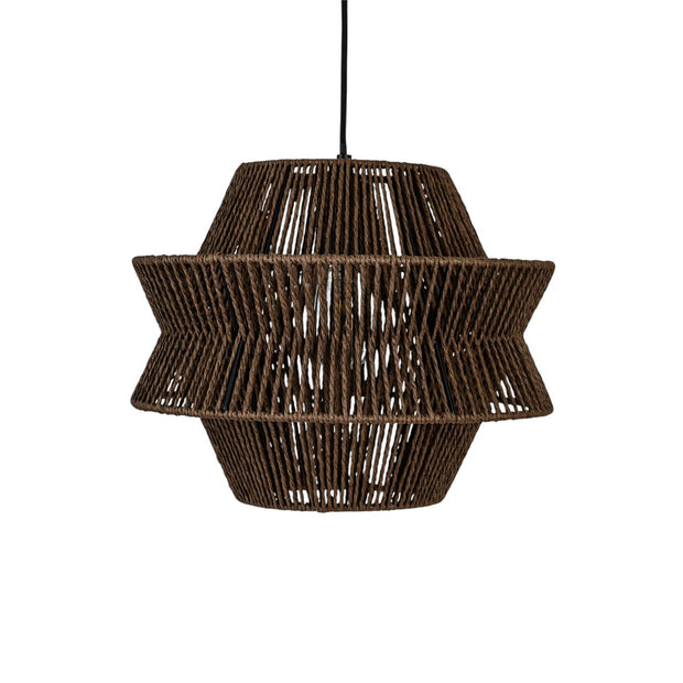 Hanglamp ENRICO walnoot bruin Ø35x28cm