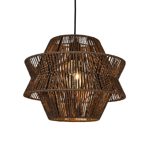 Hanglamp ENRICO walnoot bruin Ø35x28cm