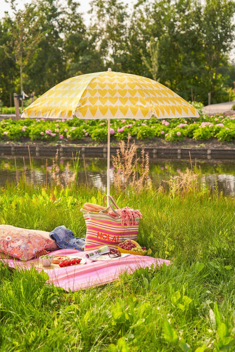 Harten Strandparasol - Geel - H180 x Ø160 cm