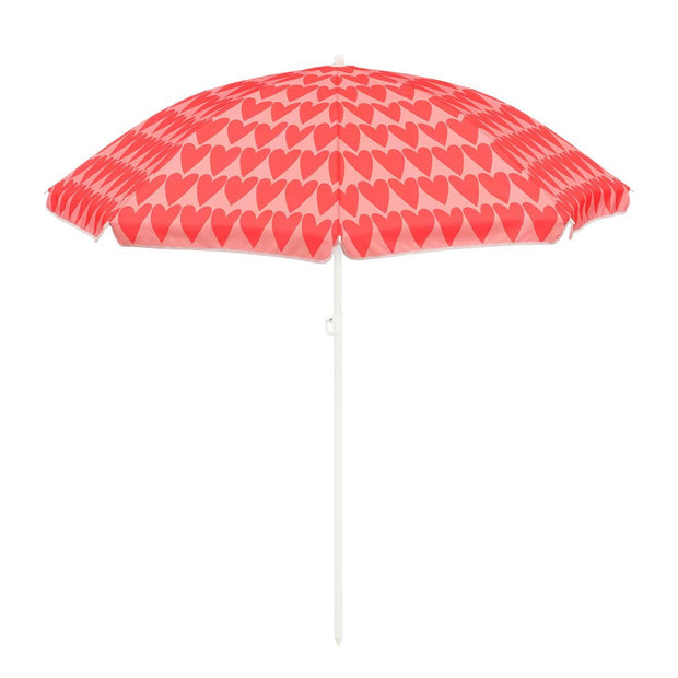 Harten Strandparasol - Roze - H180 x Ø160 cm
