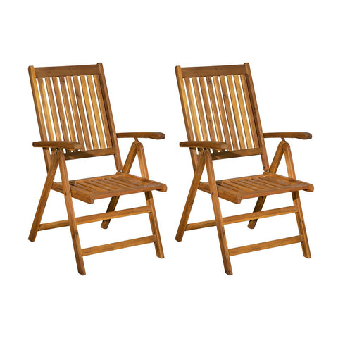  Inklapbare tuinstoelen van Acaciahout | Set van 2