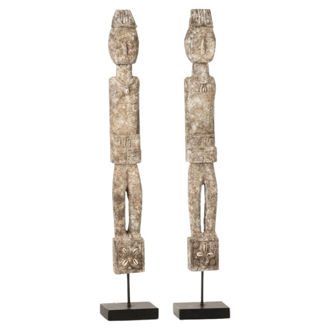 J-Line Houten Standbeeld – Naya Albasia – 2 stuks – 120 cm (kopie)