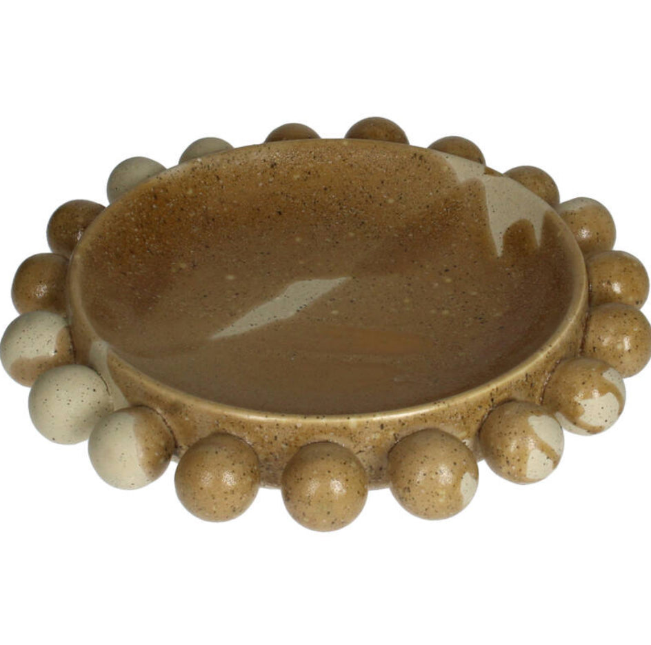 Kom Keramiek Bruin 30x30x7cm
