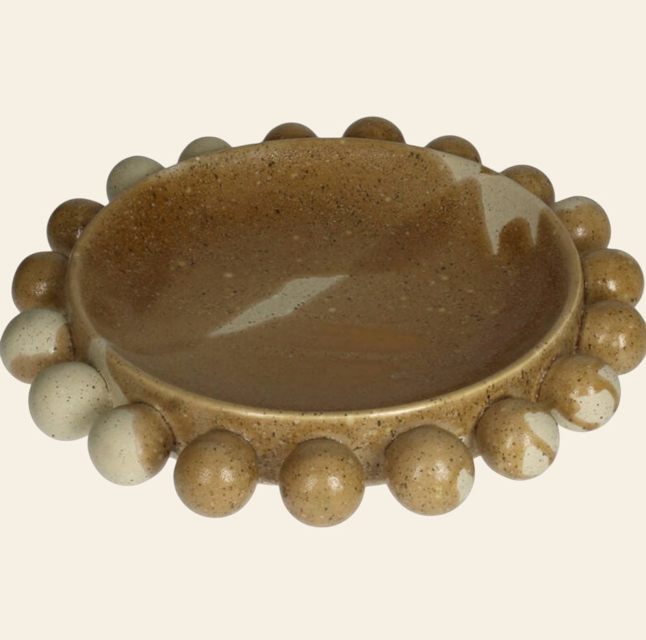 Kom Keramiek Bruin 30x30x7cm