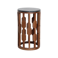 Lampung bijzettafel marmer zwart - 40x40x50 cm