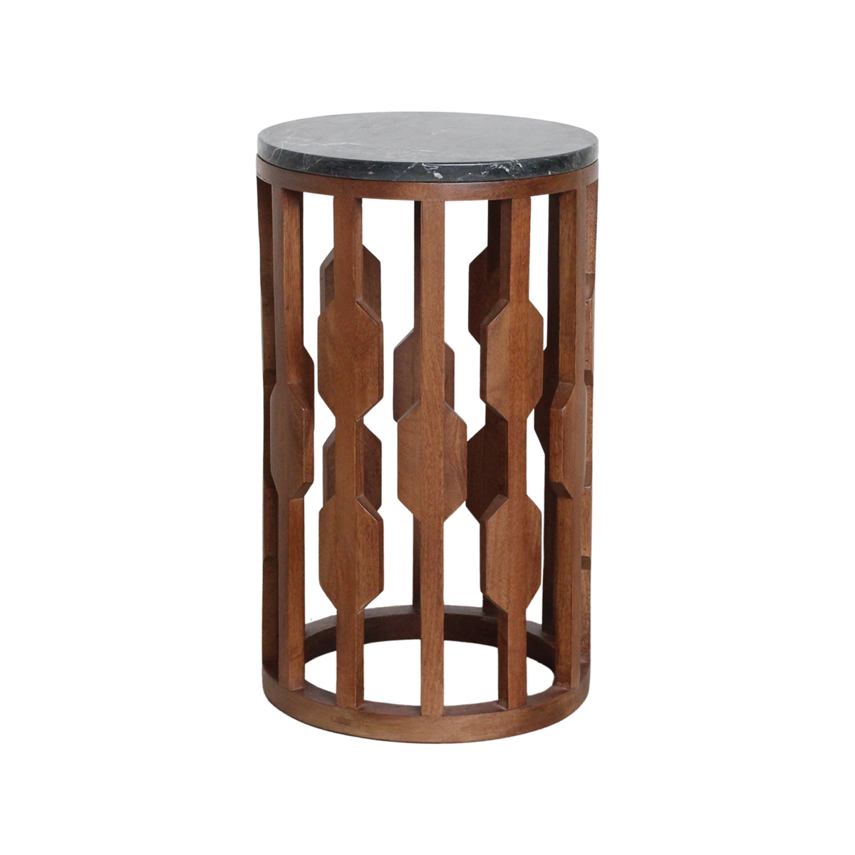 Lampung bijzettafel marmer zwart - 40x40x50 cm