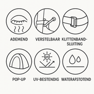 Luxe tuinmeubel hoes - tuinset hoes - Zwart, polyester, 155x235x95 cm