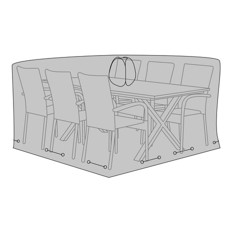 Luxe tuinmeubel hoes - tuinset hoes - Zwart, polyester, 155x235x95 cm