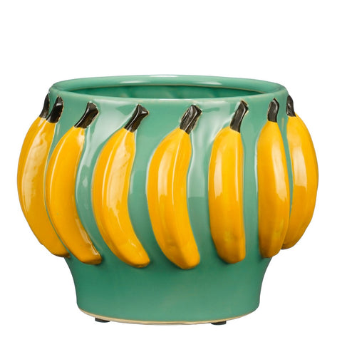 Moza Bananen Bloempot - Keramiek - Lichtgroen