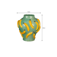 Moza Bananen Vaas - Keramiek - Lichtgroen