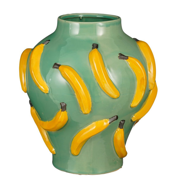 Moza Bananen Vaas - Keramiek - Lichtgroen