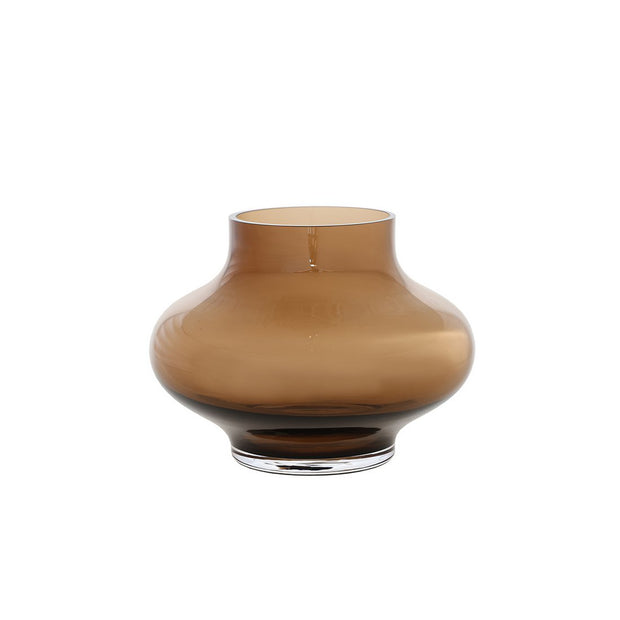 Organische mondgeblazen vaas - Ruvuma taupe