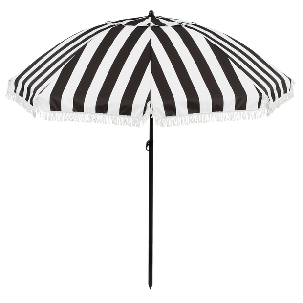 Osborn Parasol - H238 x Ø220 cm - Zwart, Wit