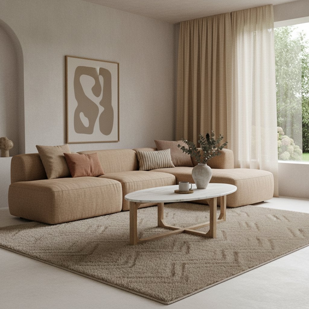 Ovale marmeren salontafel - Wit - 120x60x38 cm