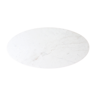 Ovale marmeren salontafel - Wit - 120x60x38 cm