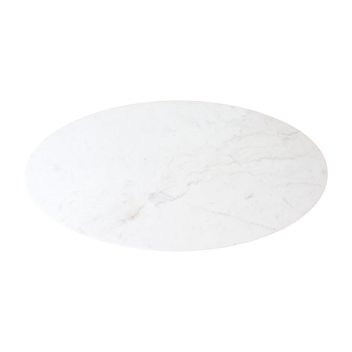 Ovale marmeren salontafel - Wit - 120x60x38 cm