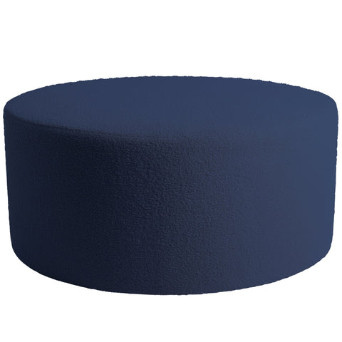PTMD Evie poef Teddy blauw 90x90x40 cm