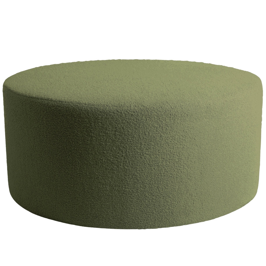 PTMD Evie poef Teddy groen 90x90x40 cm