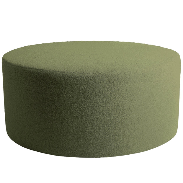 PTMD Evie poef Teddy groen 90x90x40 cm