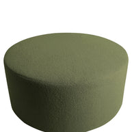 PTMD Evie poef Teddy groen 90x90x40 cm