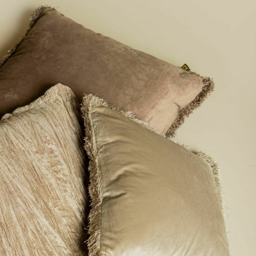 PTMD kussen Nous velvet taupe 60 x 60 cm