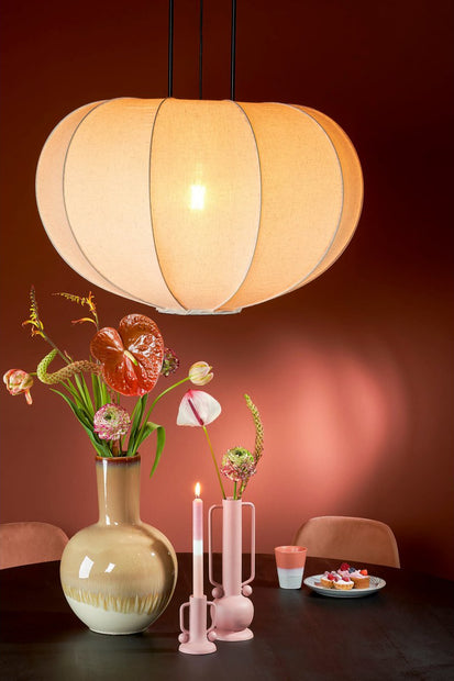 Pego Hanglamp - H55 x Ø50 cm - Linnen - Off-white