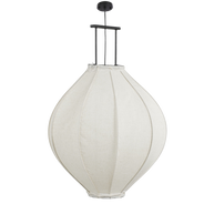 Pego Hanglamp - H94 x Ø70 cm - Linnen - Off White