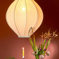 Pego Hanglamp - H94 x Ø70 cm - Linnen - Off White