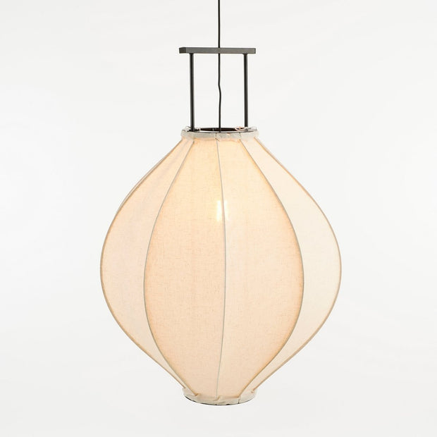 Pego Hanglamp - H94 x Ø70 cm - Linnen - Off White